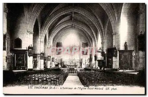 Ansichtskarte AK Thouars L Interieur de L Eglise Saint Medard