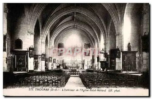 Cartes postales Thouars L Interieur de L Eglise Saint Medard