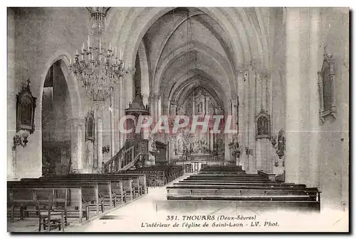 Ansichtskarte AK Thouars L Interieur de L Eglise Saint Laon