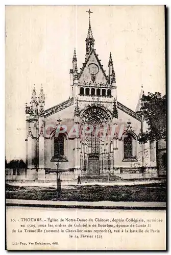 Ansichtskarte AK Thouars Eglise De Notre Dame du Chateau depuis Collegiale