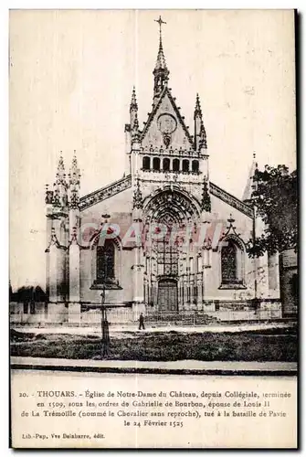 Cartes postales Thouars Eglise De Notre Dame du Chateau depuis Collegiale