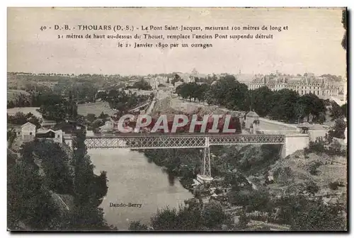 Ansichtskarte AK Thouars Le Pont Saint Jacques