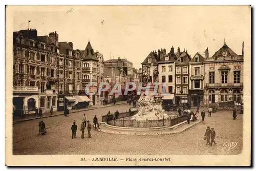 Abbeville - Place Amiral Courbet - Ansichtskarte AK