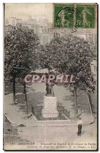 Abbeville - Monument de Boucher de Crevecoeur - Cartes postales