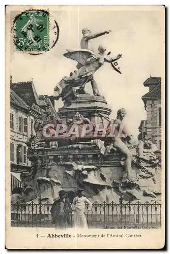 Abbeville - Monument de l Amiral Courbet - Cartes postales