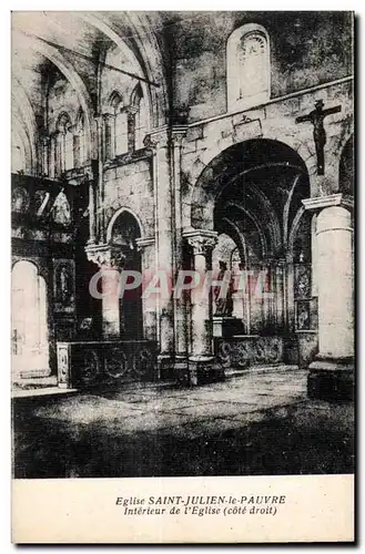 Abbeville - Eglise Saint Julien le Pauvre Interieur de l eglise - Ansichtskarte AK