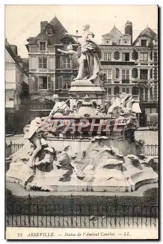 Abbeville - Statue de l Amiral Courbet - Cartes postales