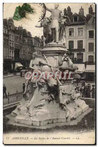 Abbeville - Le Statue de l Amiral Courbet - Cartes postales