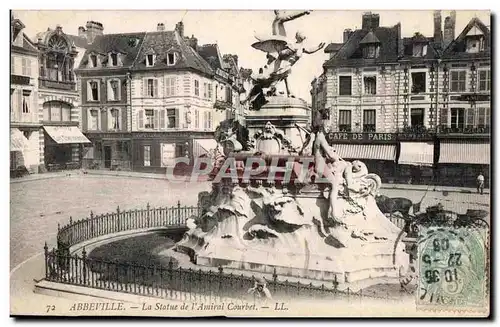 Abbeville - La Statue de l Amiral Courbet - Cartes postales