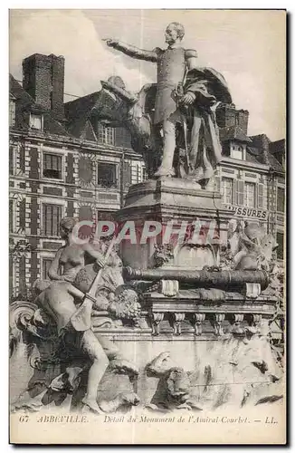 Abbeville - Monument de l Amiral Courbet - Cartes postales