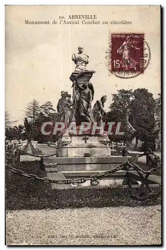 Abbeville - Monument de l Amiral Courbet au cimetiere - Cartes postales
