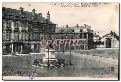 Abbeville - Place Saint Pierre la statue de Lesueur - Ansichtskarte AK