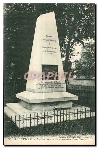 Abbeville - Le Monument du Chevalier de la Barre - Cartes postales