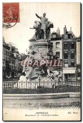 Abbeville - Monument de l Amiral Courbet - Cartes postales
