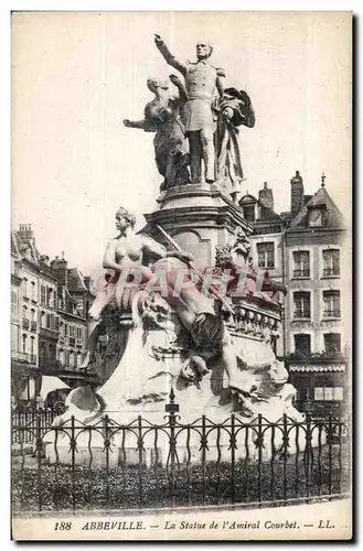 Abbeville - Monument de l Amiral Courbet - Cartes postales