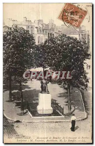 Abbeville - Monument de Boucher de Crevecoeur de Berthes - Ansichtskarte AK