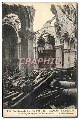 Cartes postales La Grande Guerre 1914 Albert La Basilique