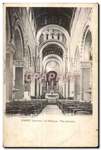 Ansichtskarte AK Albert Somme La Basilique Vue interieure