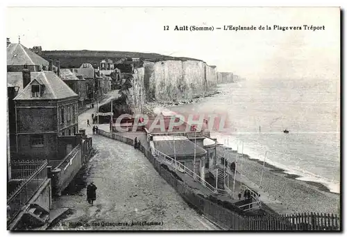 Ansichtskarte AK Ault (Somme) L Esplanade de la Plage vers Treport