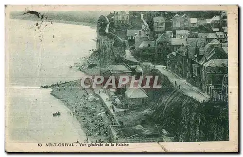 Cartes postales Ault Onival Vue generale de la Falaise