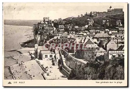 Cartes postales Ault Vue general Sur la plage