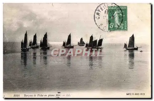 Ansichtskarte AK Cayeux sur Mer Barques de Peche en Pleine Mer