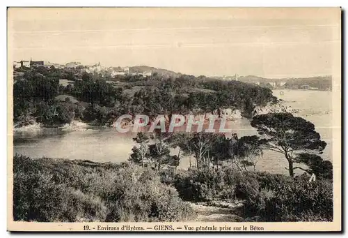 Giens - Vue Generale prise sur le beton - Cartes postales