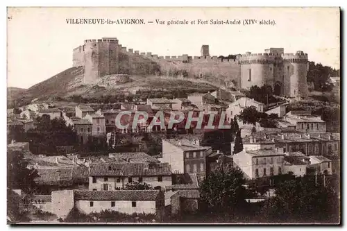 Cartes postales Villeneuve les Avignon Vue generale et Fort Saint Andre XIV siecle