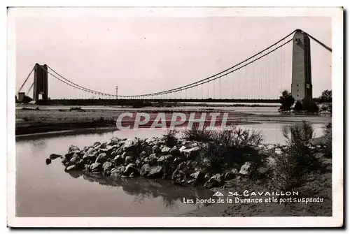 Ansichtskarte AK Cavaillon Les bords de la Durance et le pont suspendu