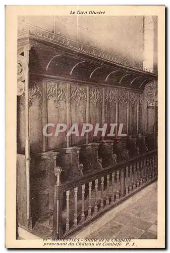 Cartes postales Le Tarn lllustre Monesties Stalle de la Chapelle Provenant du Chateau de Chateau de Combefo