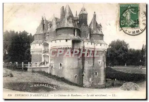 Cartes postales Environs D Abbeville Le Chateau de Rambures Le cote meridional