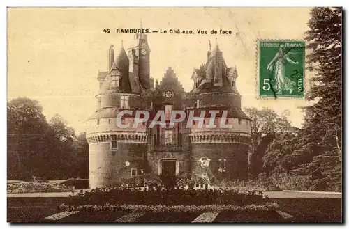 Cartes postales Rambures Le Chateau Vue de face