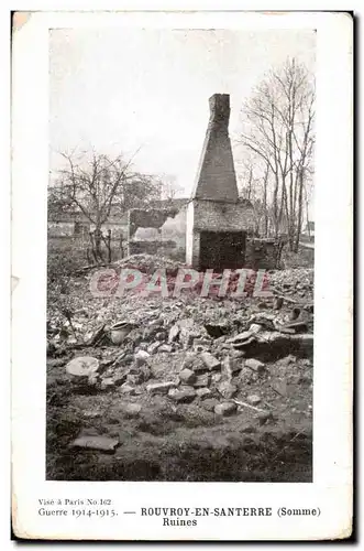 Cartes postales Rouvroy En Santerre (Somme) Ruines