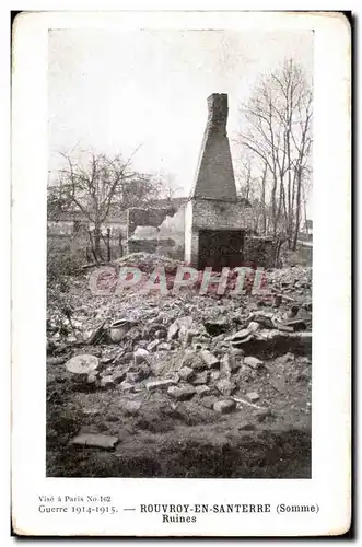 Ansichtskarte AK Rouvroy En Saterre(Somme) Ruines