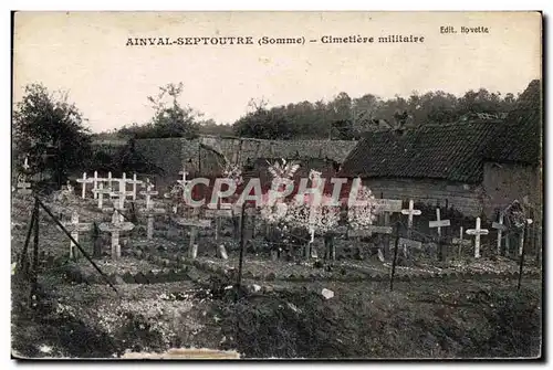 Ansichtskarte AK Ainval Septouter (Somme) Cimetiere militaire Militaria