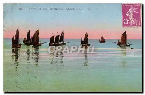 Ansichtskarte AK Barques De Peche En Pleine Mer Bateau