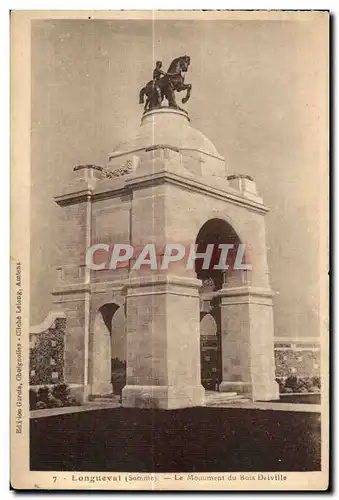 Ansichtskarte AK Longueval (Somme) Le Monument du Bols Delville