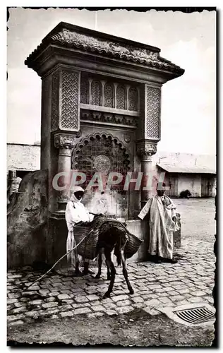 Ansichtskarte AK Maroc Scenes   Types Une Fontaine Ane Donkey