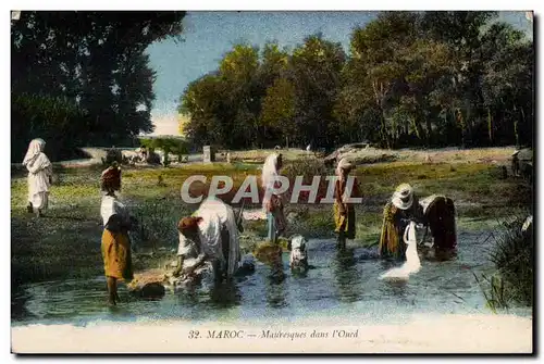 Ansichtskarte AK Maroc Mauresques dans I Oued