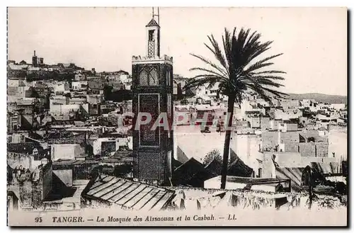 Cartes postales Maroc Tanger La Mosquee des Aissaouas et la Casbah