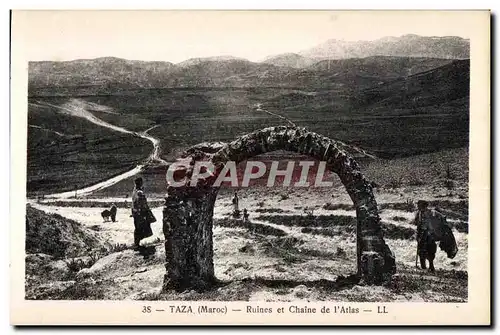 Cartes postales Taza Maroc Ruines et Chaine de I Atlas