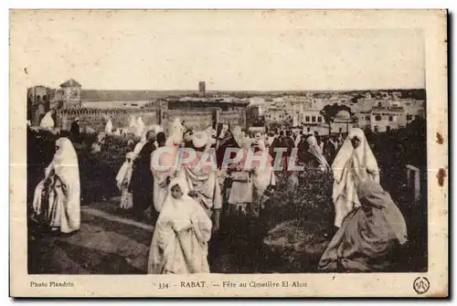 Cartes postales Maroc Rabat Fete au Cimetiere El Alou