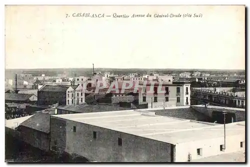 Ansichtskarte AK Casablanca Quartier Avenue du General Drude Minoterie