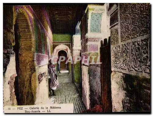 Cartes postales Fez Galerie de ia Medersa Bou Ananis