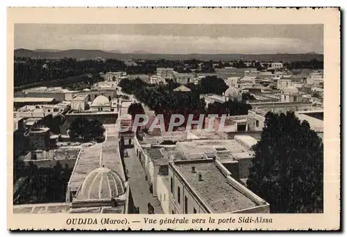 Cartes postales Oudjda Maroc Vue generale vers la porte Sidi Aissa