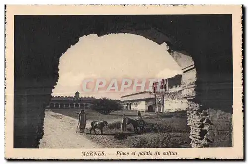 Cartes postales Maroc Meknes place et palais du sultan