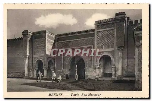 Ansichtskarte AK Maroc Meknes Porte Bab-Mansour