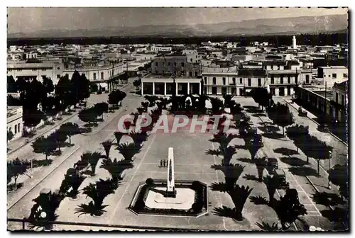 Cartes postales Maroc Oujda Place Clemenceau et vue Partielle