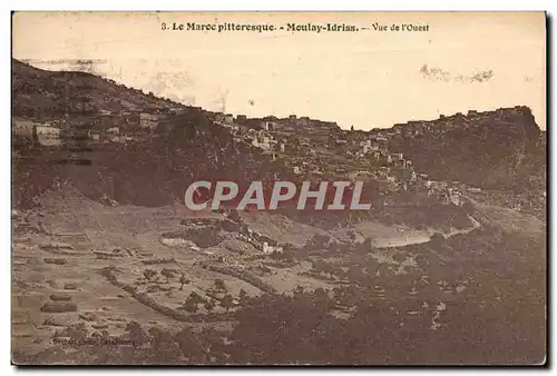 Cartes postales Maroc Le Maree Pittoresque Moulay Idriss Vue de I Ouest