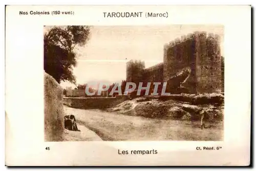 Ansichtskarte AK Maroc Taroudant (Maroc) Les remparts